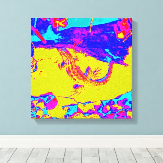 Leinwand aus abstraktem Eidechsenholz (Insitu (Holzboden))