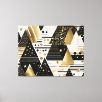 Leinwand aus abstraktem Gold und schwarz
