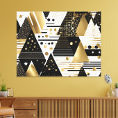Leinwand aus abstraktem Gold und schwarz (Insitu (Wohnzimmer))