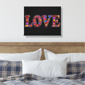 Leinwand aus Emoji-Liebe (Insitu (Schlafzimmer))
