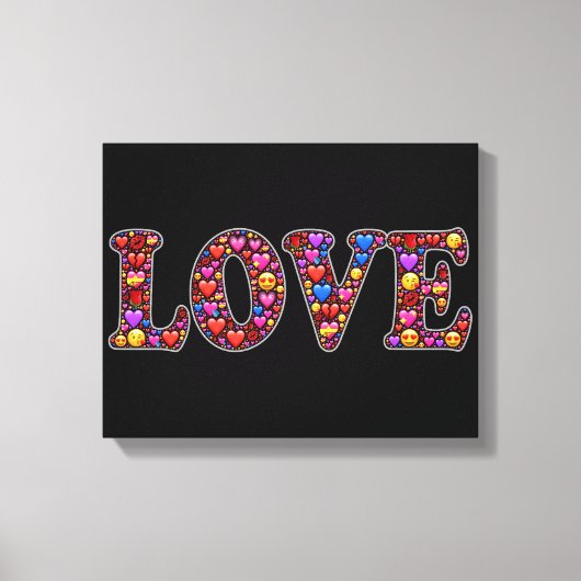Leinwand aus Emoji-Liebe (Vorderseite)