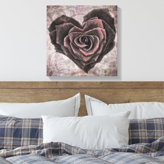 Leinwand aus gepackter Rose (Insitu (Schlafzimmer))
