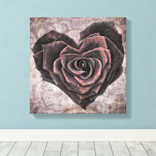 Leinwand aus gepackter Rose (Insitu (Holzboden))