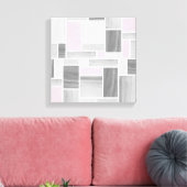 Leinwand aus Grauglas und Pink (12x12) (Insitu (Wohnzimmer))
