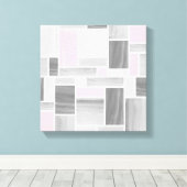 Leinwand aus Grauglas und Pink (12x12) (Insitu (Holzboden))