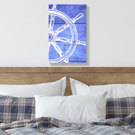 Leinwand aus Nautikrad-Holz (Insitu (Schlafzimmer))