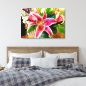 Leinwand aus rosa Stargazer (Insitu (Schlafzimmer))