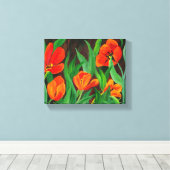 Leinwand aus rotem Tulips (Insitu (Holzboden))