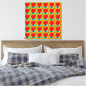 Leinwand aus roten Herzen (Insitu (Schlafzimmer))