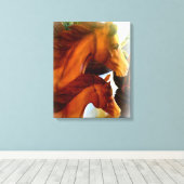 Leinwand aus Stuck und Pony (Insitu (Holzboden))