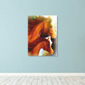 Leinwand aus Stuck und Pony (Insitu (Holzboden))