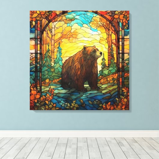 Leinwand aus verkettetem Glasbär (Insitu (Holzboden))