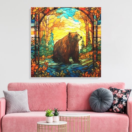 Leinwand aus verkettetem Glasbär (Insitu (Wohnzimmer))