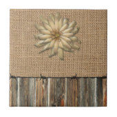 Leinwand Barnwood Spitze-Stacheldraht und Fliese (Vorderseite)