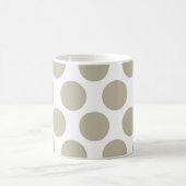 Leinwand-Beige-Punkt Kaffeetasse (Mittel)