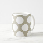 Leinwand-Beige-Punkt Kaffeetasse (VorderseiteRechts)