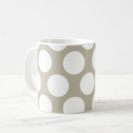 Leinwand-Beige-Punkt Kaffeetasse (Vorderseite Links)