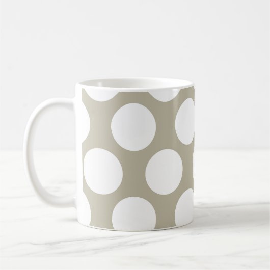 Leinwand-Beige-Punkt Kaffeetasse (Links)