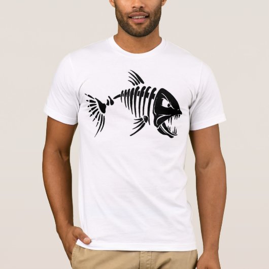 Leinwand Bella T - Shirt/Fischskelett T-Shirt (Vorderseite)