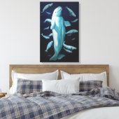 Leinwand Beluga Whales Kunstdrucken (Insitu (Schlafzimmer))