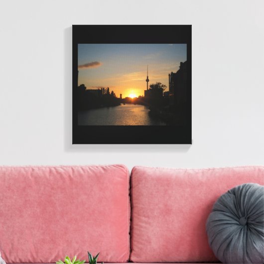 Leinwand Berlin Deutschland Skyline Night Fernseht (Insitu (Wohnzimmer))