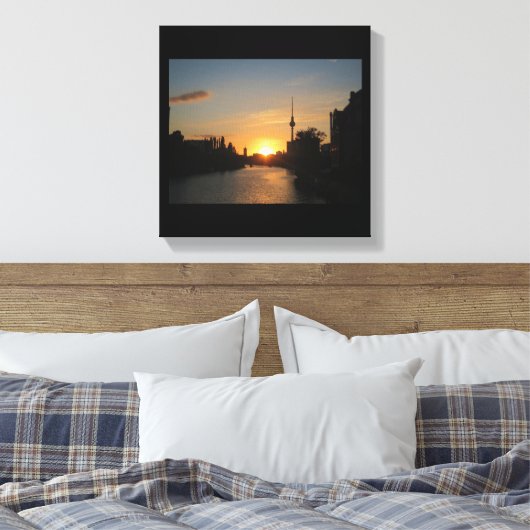 Leinwand Berlin Deutschland Skyline Night Fernseht (Insitu (Schlafzimmer))