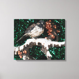Leinwand Bird Wiinter Scene