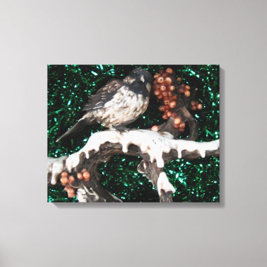 Leinwand Bird Wiinter Scene (Vorderseite)