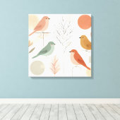 Leinwand Birds Mauer - Farbenfrohe Natur (Insitu (Holzboden))