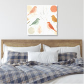 Leinwand Birds Mauer - Farbenfrohe Natur (Insitu (Schlafzimmer))