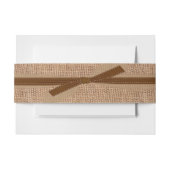 Leinwand-Blick-Hochzeits-Bauch-Band Einladungsbanderole (Vorderseite Beispiel)