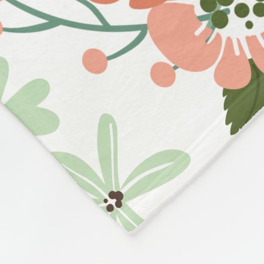 Leinwand-Blumen-botanisches Blumen Fleecedecke (Ecke)