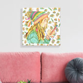 Leinwand Boho Hat Girl Theme (Insitu (Wohnzimmer))