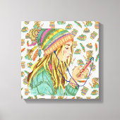 Leinwand Boho-Hut Mädchen Thema (Vorderseite)