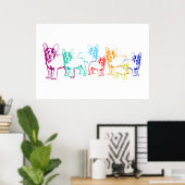 Leinwand Bullywelpen Poster (Heimbüro)