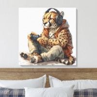 Leinwand Cheetah Videospiele Kunst für Kinder