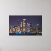 Leinwand - Chicago Skyline Illinois mit Night Sky (Vorderseite)