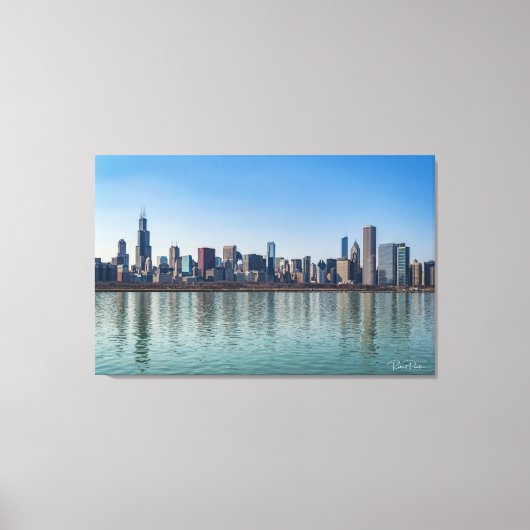 Leinwand - Chicago Skyline Lake Michigan Illinois (Vorderseite)
