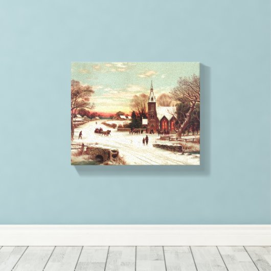 Leinwand "Christmas Eve Winter Scene" (Insitu (Holzboden))