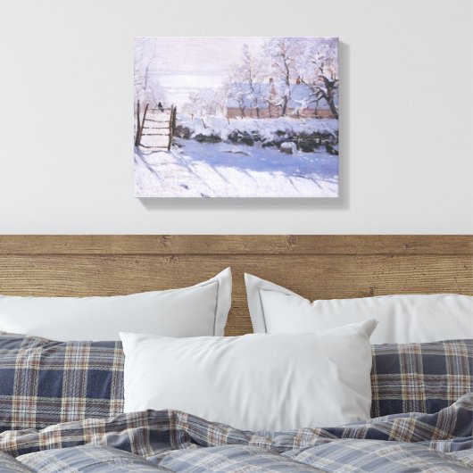 Leinwand Claude Monet Die magische Winterlandschaf (Insitu (Schlafzimmer))