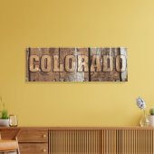 Leinwand Colorado mit rustikalem Holz (Insitu (Wohnzimmer))