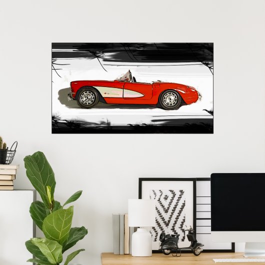 Leinwand Corvette Poster (Heimbüro)