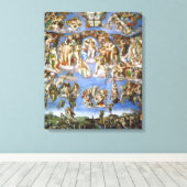Leinwand Das letzte Urteil Fresco von Michelangelo (Insitu (Holzboden))