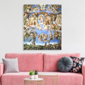 Leinwand Das letzte Urteil Fresco von Michelangelo (Insitu (Wohnzimmer))