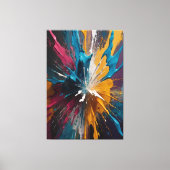 Leinwand der abstrakten Farbexplosion Fettdruck (Vorderseite)