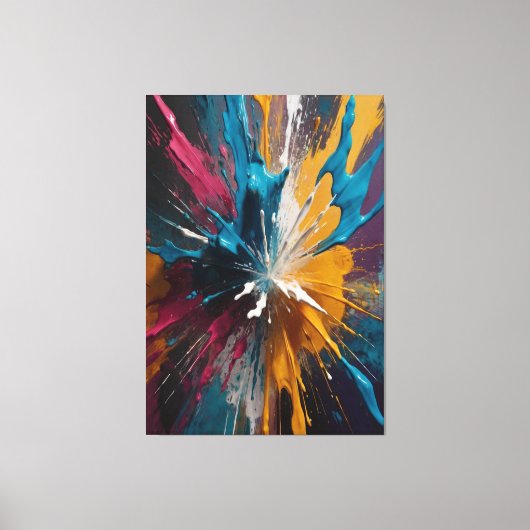 Leinwand der abstrakten Farbexplosion Fettdruck (Vorderseite)