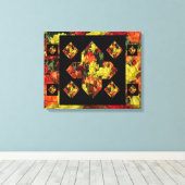 Leinwand der abstrakten Unterschrift mit Unterschr (Insitu (Holzboden))