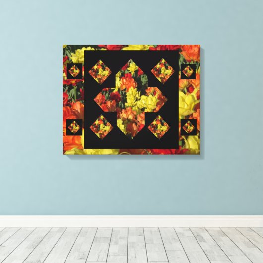 Leinwand der abstrakten Unterschrift mit Unterschr (Insitu (Holzboden))