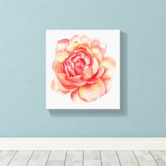 Leinwand der Aquarellfarben-Blume (Insitu (Holzboden))