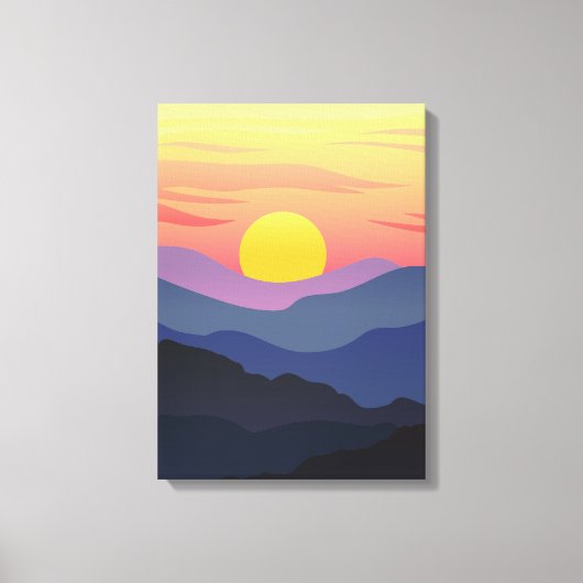 Leinwand der Blauen und Gelben Illustration (Vorderseite)